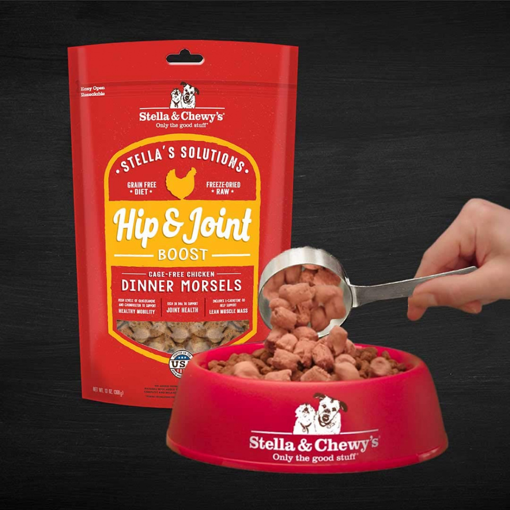
                  
                    Stella & Chewy's Stella's Solutions Grain Free Hip & Joint Boost Cage Free Chicken Dinner Morsels Freeze-Dried Raw Dog Food
                  
                