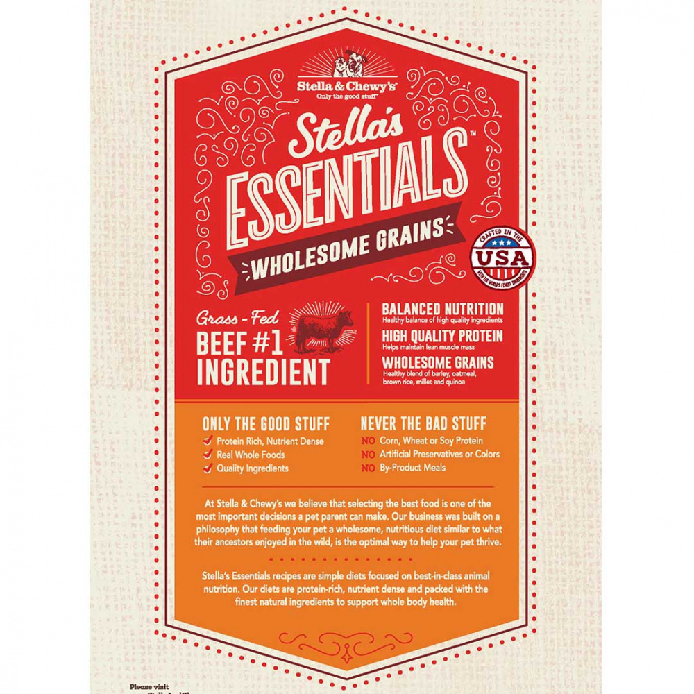 
                  
                    Stella & Chewy's Stella's Essentials Kibble Grass Fed Beef & Wholesome Grains Recipe Dry Dog Food
                  
                