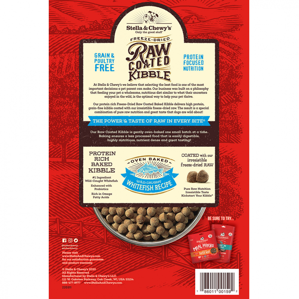 
                  
                    Stella & Chewy's Raw Coated Kibble Wild Caught Whitefish Recipe Dry Dog Food
                  
                