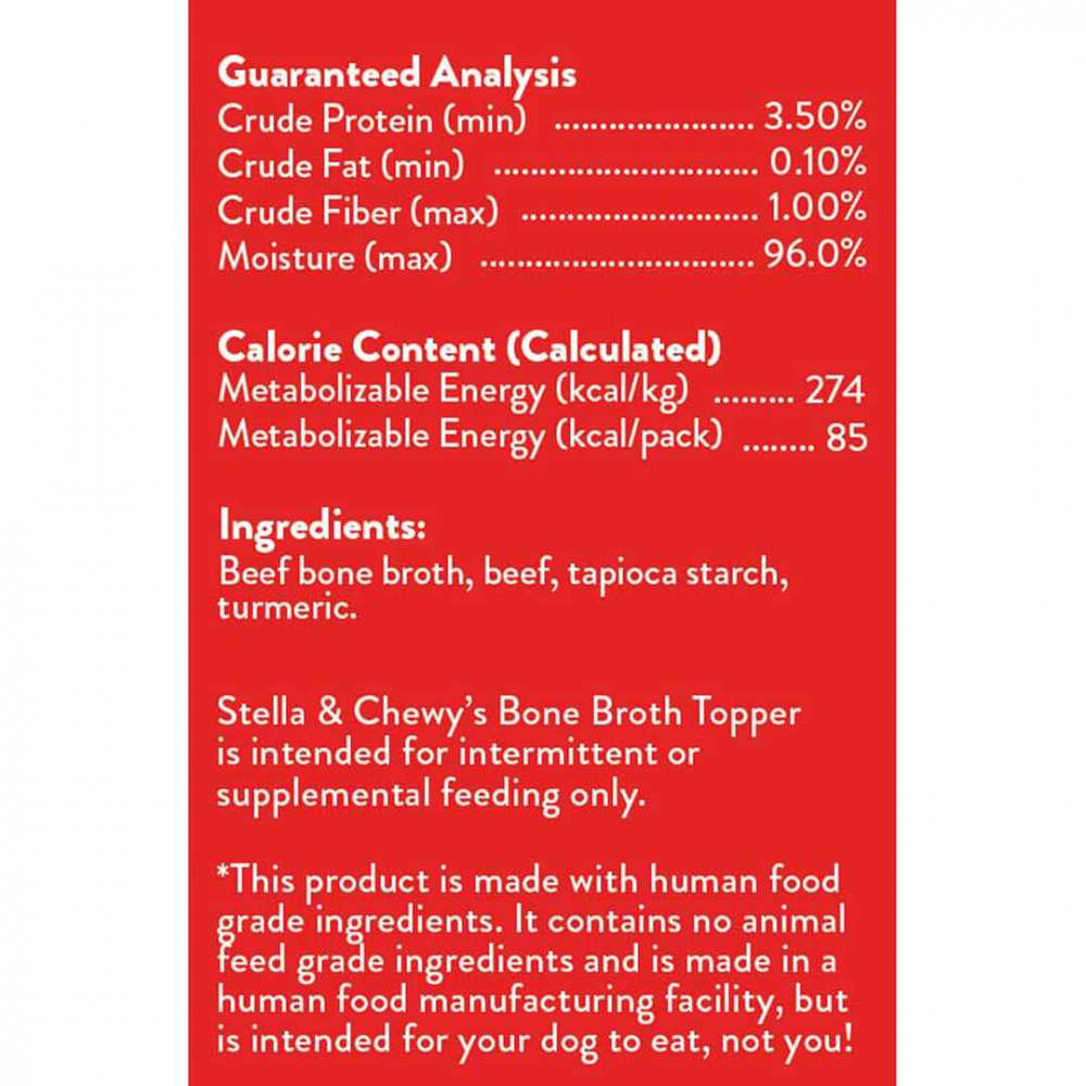 
                  
                    Stella & Chewy's Grass Fed Beef Broth Food Topper for Dogs
                  
                