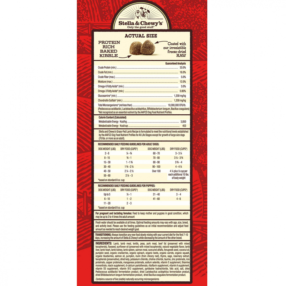 
                  
                    Stella & Chewy's Raw Coated Kibble Grass Fed Lamb Recipe Dry Dog Food
                  
                