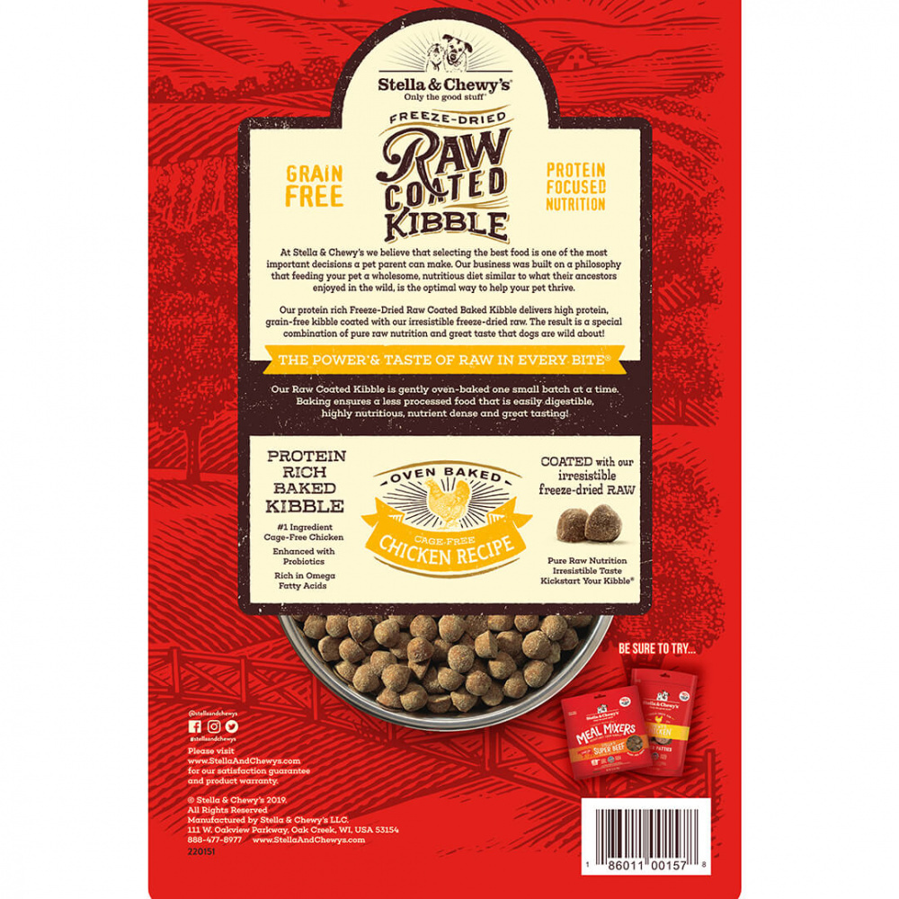 
                  
                    Stella & Chewy's Raw Coated Kibble Cage Free Chicken Recipe Dry Dog Food
                  
                