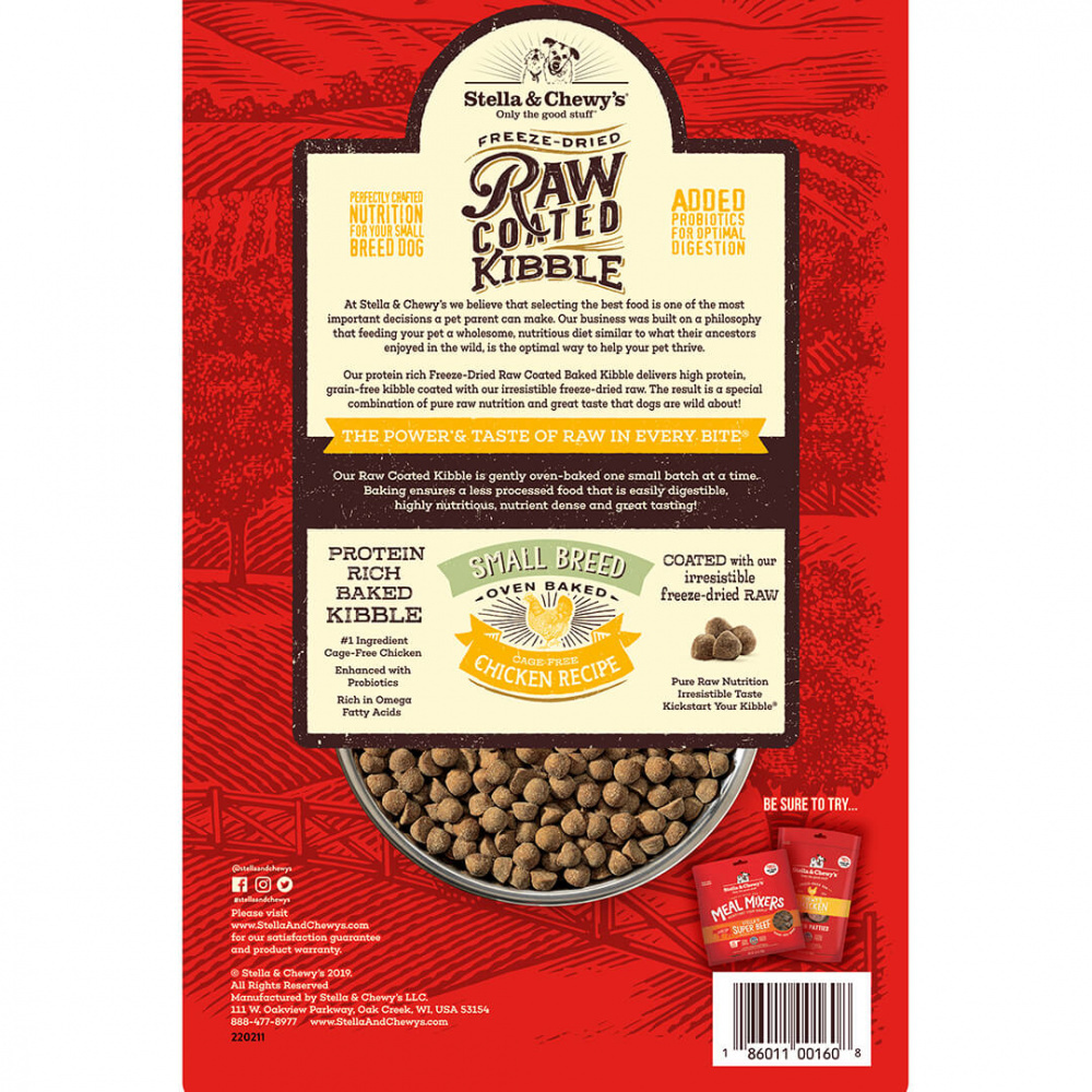 
                  
                    Stella & Chewy's Raw Coated Kibble Cage Free Chicken Recipe Small Breed Dry Dog Food
                  
                