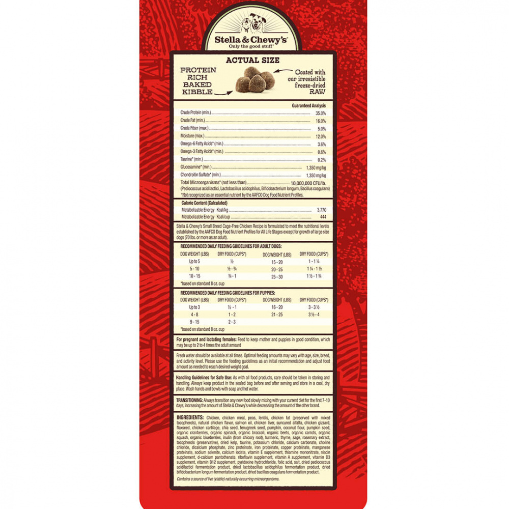 
                  
                    Stella & Chewy's Raw Coated Kibble Cage Free Chicken Recipe Small Breed Dry Dog Food
                  
                