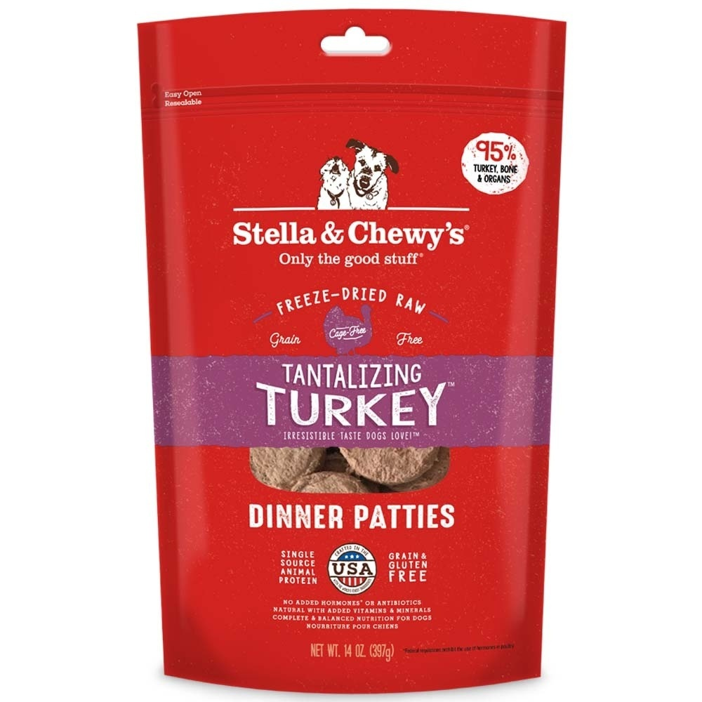 
                  
                    Stella & Chewy's Tantalizing Turkey Grain Free Dinner Patties Freeze Dried Raw Dog Food
                  
                