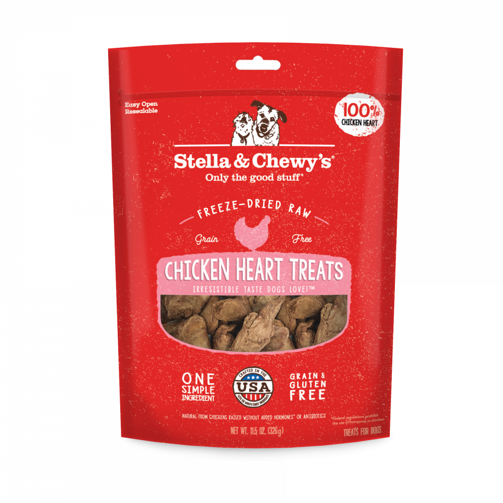 Stella & Chewy's Freeze Dried Raw Chicken Hearts Dog Treats