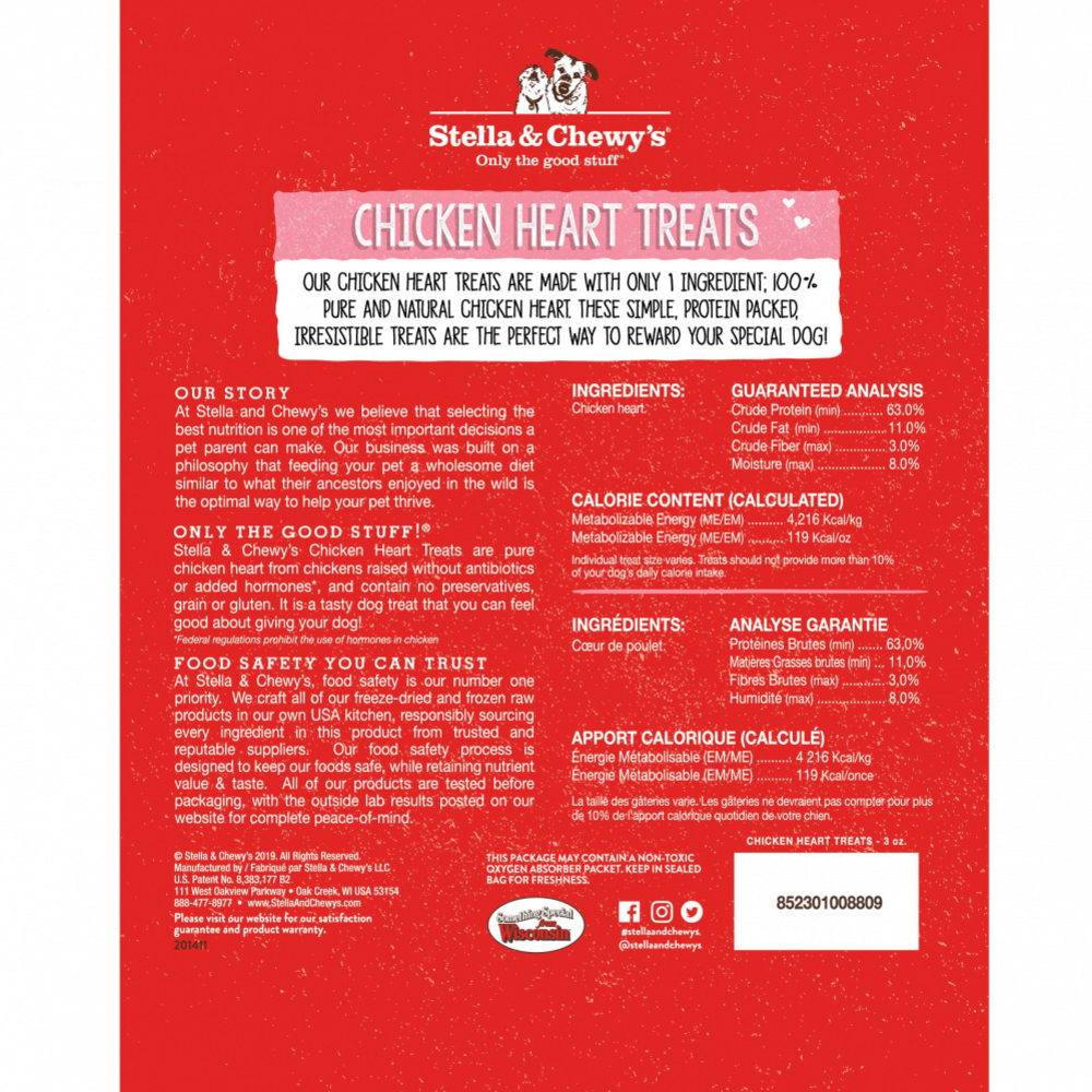 
                  
                    Stella & Chewy's Freeze Dried Raw Chicken Hearts Dog Treats
                  
                