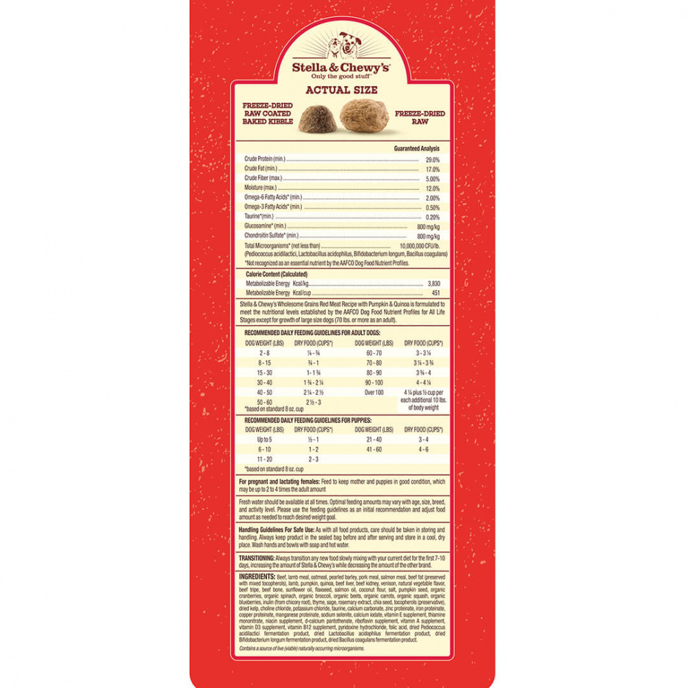 
                  
                    Stella & Chewy's Raw Blend Kibble With Wholesome Grains Red Meat Recipe Dry Dog Food
                  
                