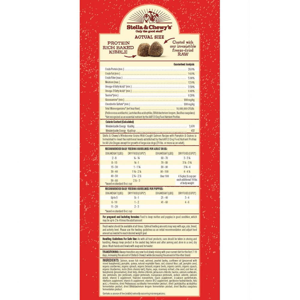 
                  
                    Stella & Chewy's Raw Coated Kibble With Wholesome Wild Caught Salmon Recipe Dry Dog Food
                  
                