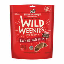 Load image into Gallery viewer, Stella &amp; Chewy&#39;s Freeze-Dried Raw Bac&#39;n Me Crazy Recipe Wild Weenies Dog Treats