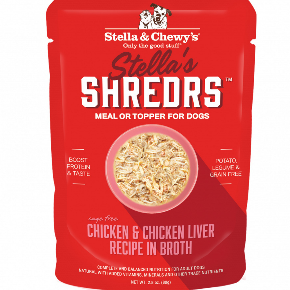 Stella & Chewys Stellas Shredrs Cage Free Chicken and Chicken Liver Recipe in Broth