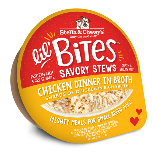 Stella & Chewy's Lil Bites Savory Stews for Small Breeds Chicken Dinner in Broth