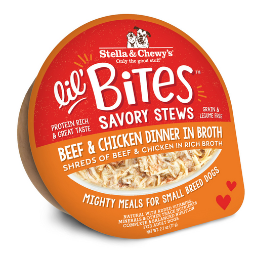 Stella & Chewy's Lil Bites Savory Stews for Small Breeds Beef & Chicken Dinner in Broth