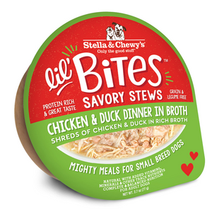 Stella & Chewy's Lil Bites Savory Stews for Small Breeds Chicken & Duck Dinner in Broth