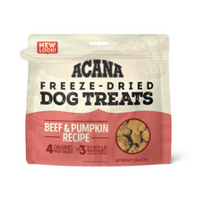 Load image into Gallery viewer, ACANA Singles Grain Free Limited Ingredients &amp; Freeze-Dried, Beef &amp; Pumpkin Dog Treats