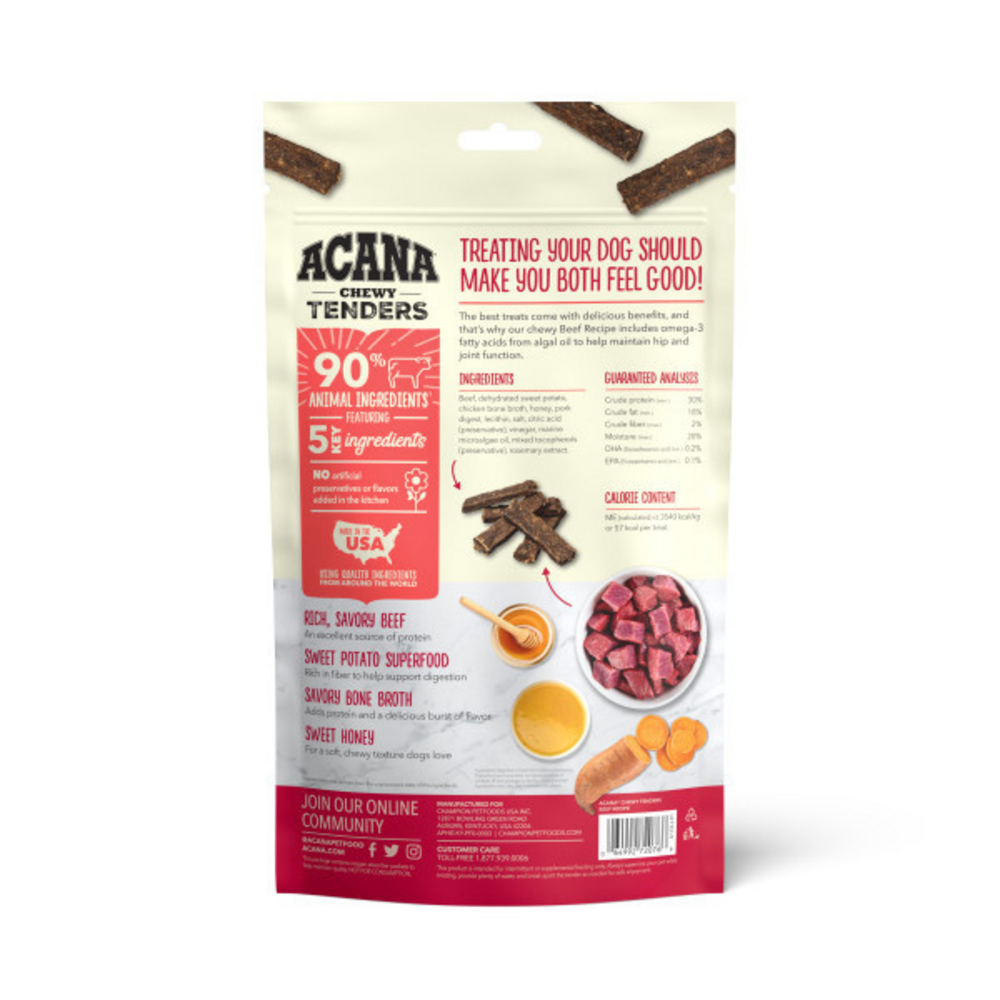 
                  
                    ACANA Chewy Tenders, Beef Dog Treats
                  
                