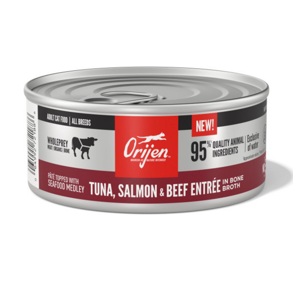 ORIJEN Tuna, Salmon + Beef Entre in Bone Broth Wet Cat Food