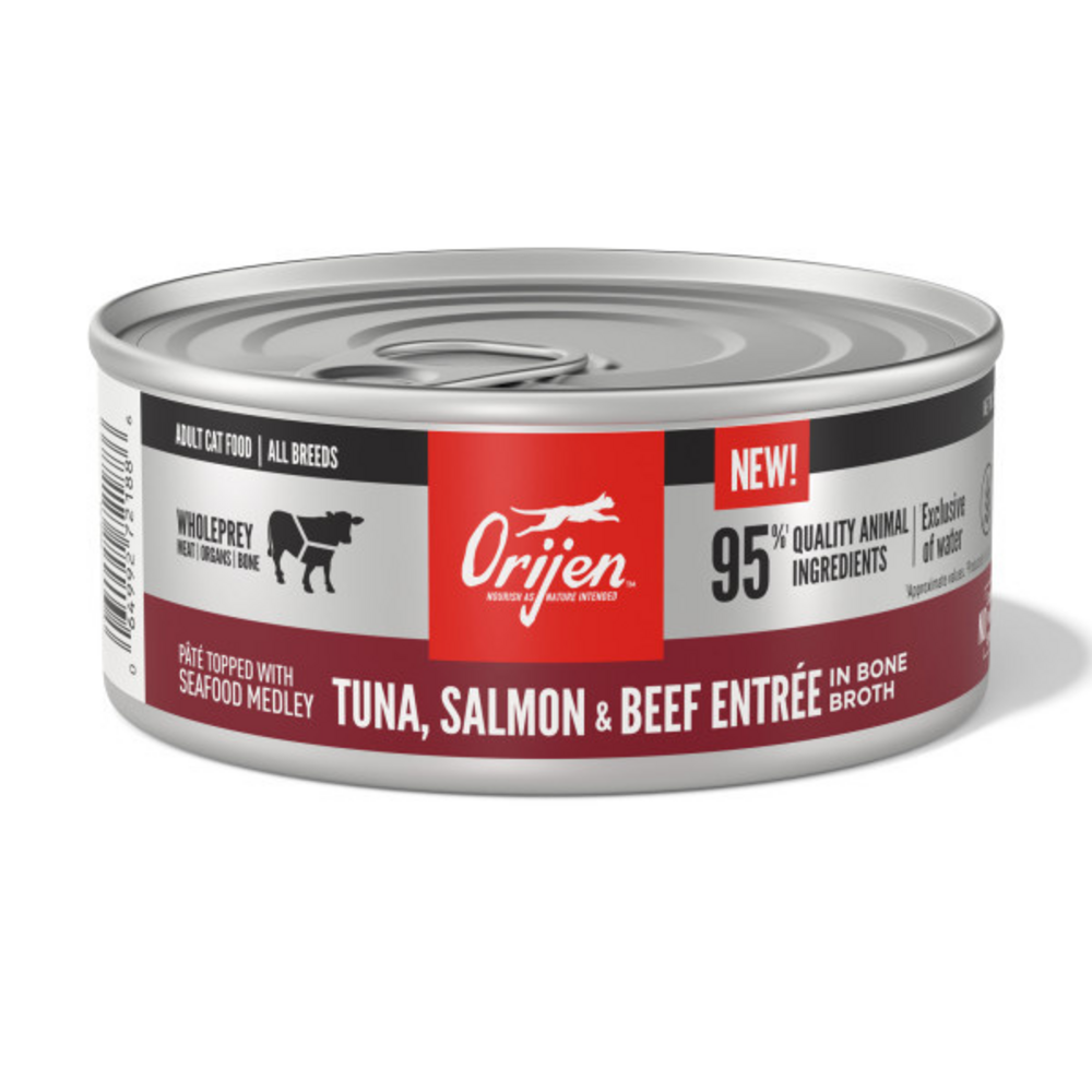 Orijen Tuna, Salmon + Beef Entre in Bone Broth Wet Cat Food