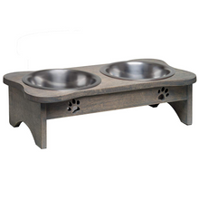 Load image into Gallery viewer, Loving Pets Wooden Modern Diner Dog Bowl