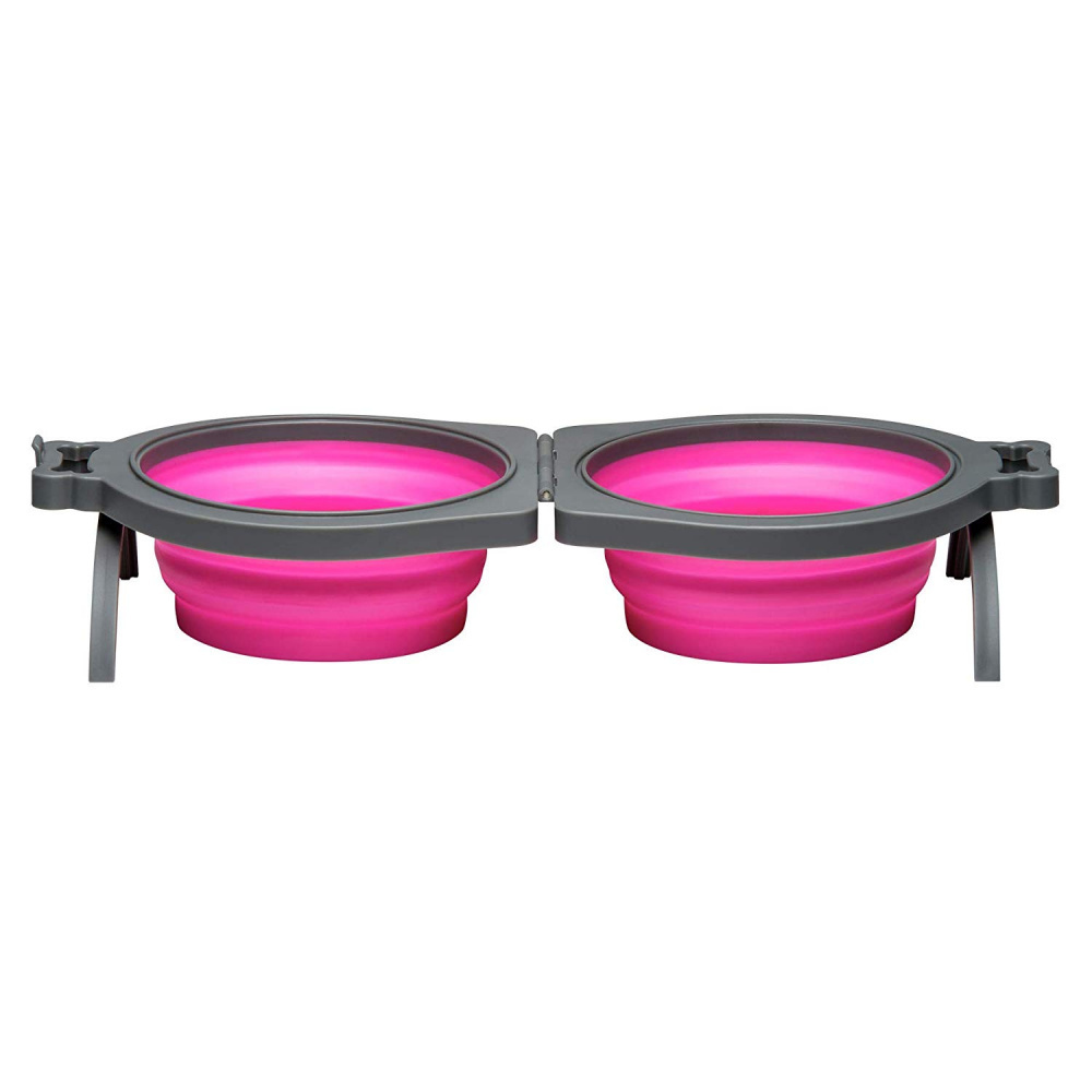 
                  
                    Loving Pets Pink Bella Roma Travel Double Diner Bowl
                  
                