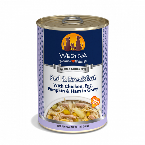 Weruva Bed & Breakfast with Chicken, Egg, Pumpkin & Ham in Gravy Canned Dog Food