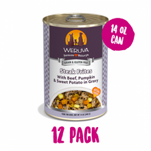 Load image into Gallery viewer, Weruva Steak Frites with Beef, Pumpkin &amp; Sweet Potato in Gravy Canned Dog Food