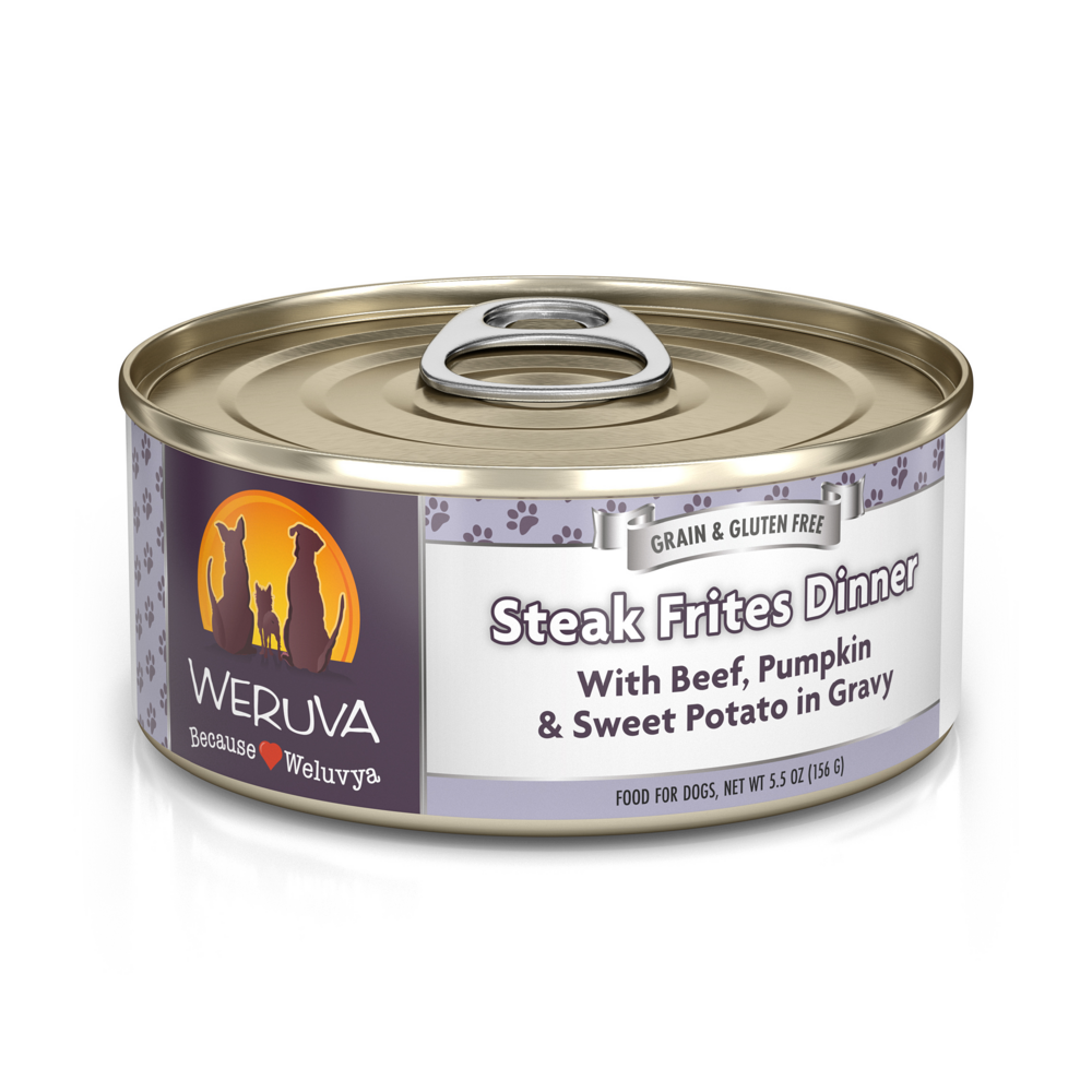 
                  
                    Weruva Steak Frites with Beef, Pumpkin & Sweet Potato in Gravy Canned Dog Food
                  
                