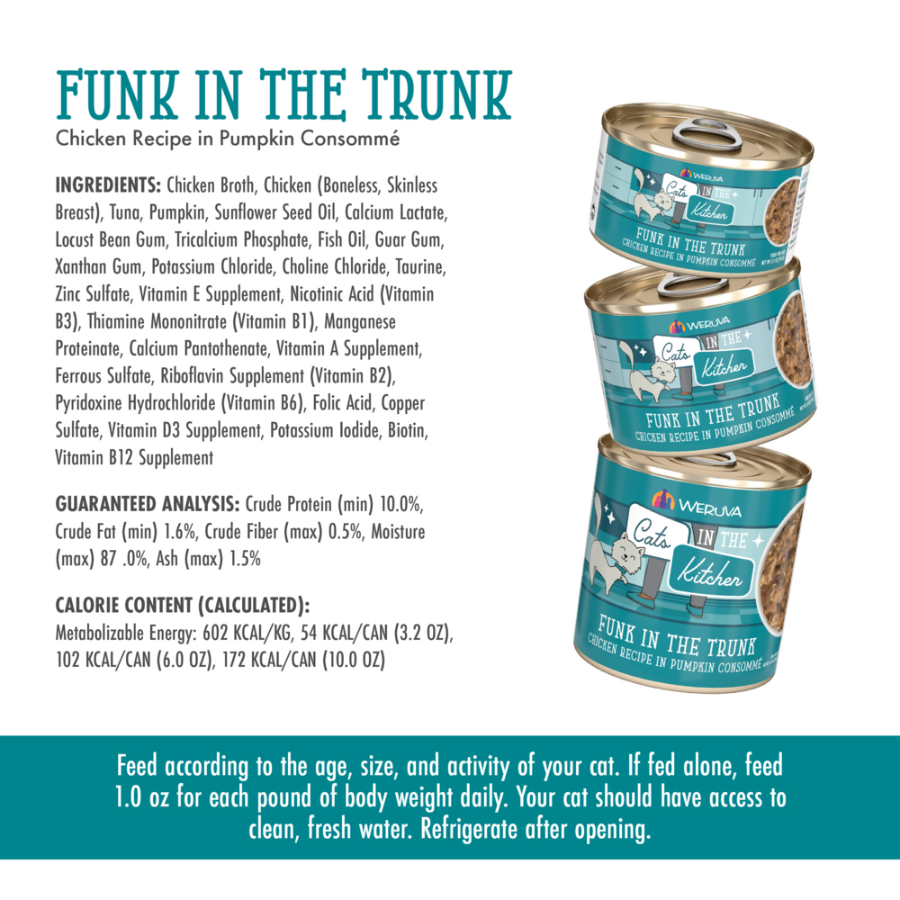 
                  
                    Weruva Cats in the Kitchen Funk in the Trunk Canned Cat Food
                  
                