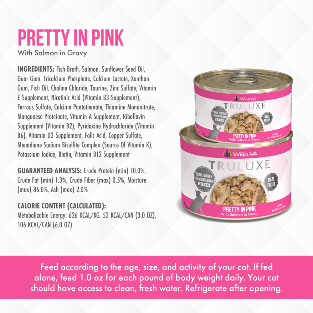 
                  
                    Weruva TRULUXE Pretty In Pink with Salmon in Gravy Canned Cat Food
                  
                