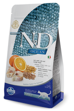 Load image into Gallery viewer, Farmina Ocean N&amp;D Natural &amp; Delicious Adult Cod, Spelt, Oats &amp; Orange Dry Cat Food