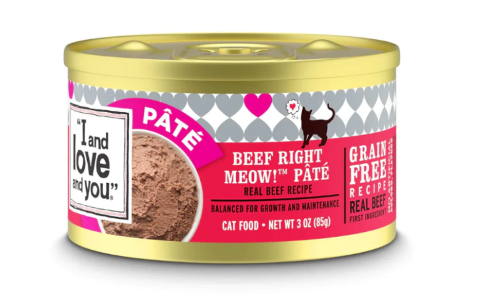 
                  
                    I and Love and You Grain Free Beef, Right Meow! Pate Canned Cat Food
                  
                