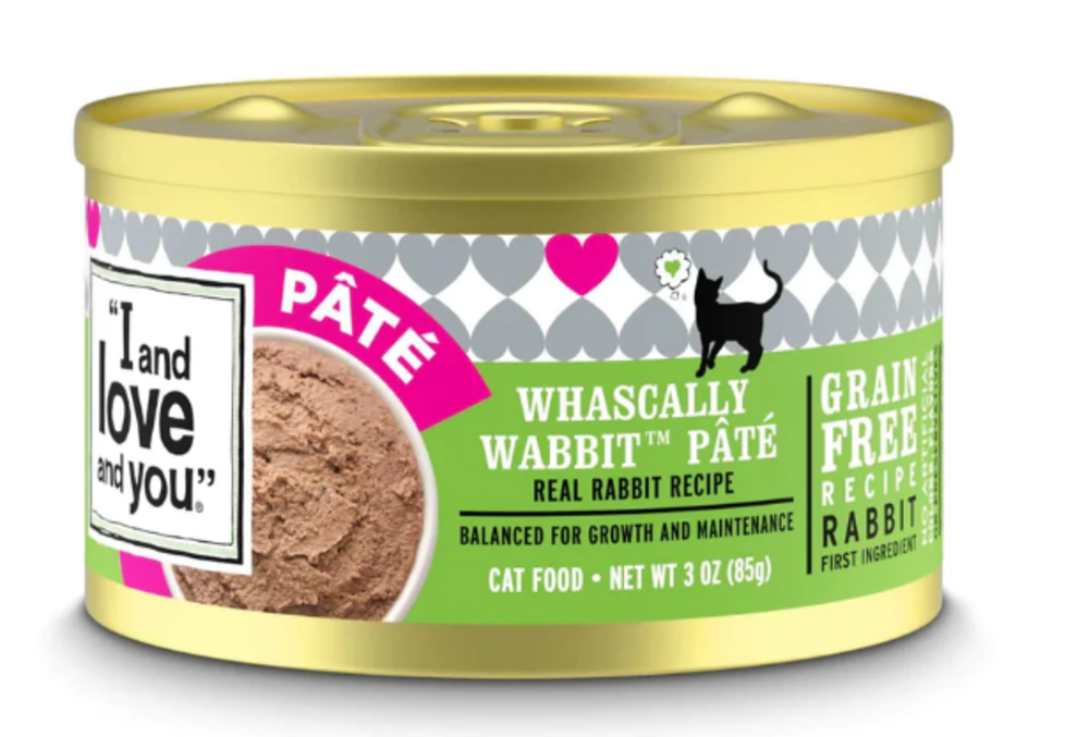 
                  
                    I and Love and You Grain Free Whascally Rabbit Pate Recipe Canned Cat Food
                  
                