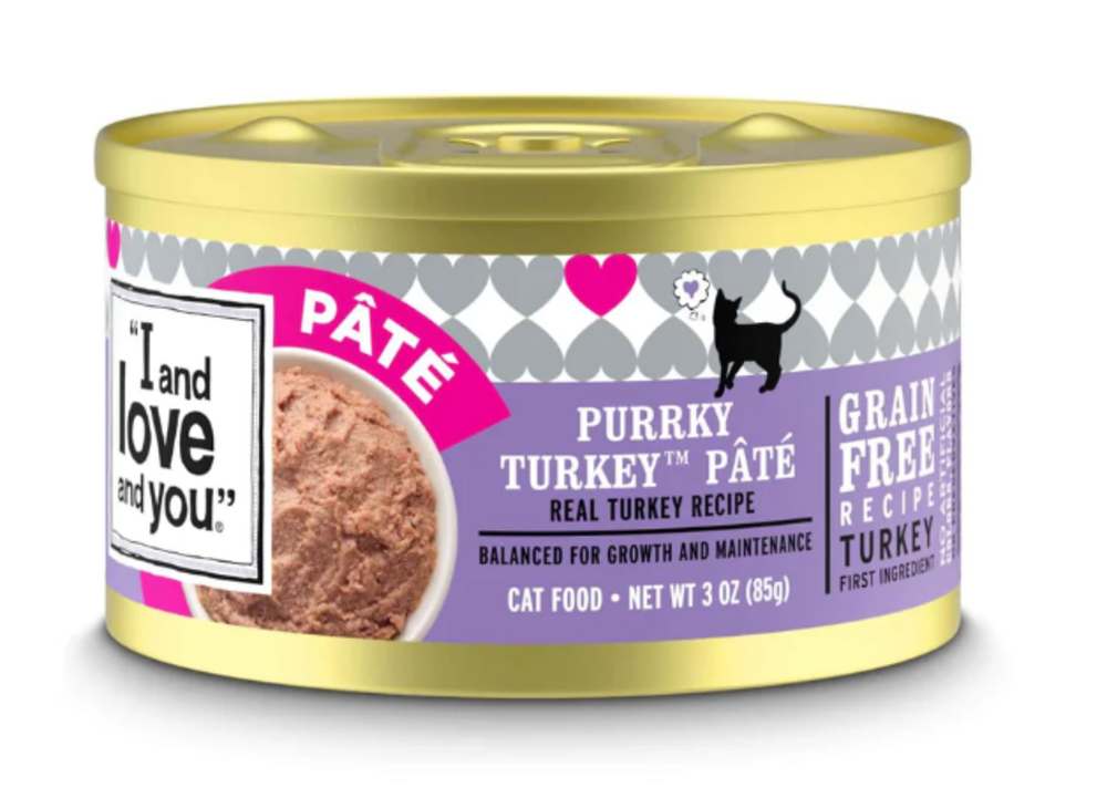 
                  
                    I and Love and You Grain Free Purrky Turkey Pate Recipe Canned Cat Food
                  
                