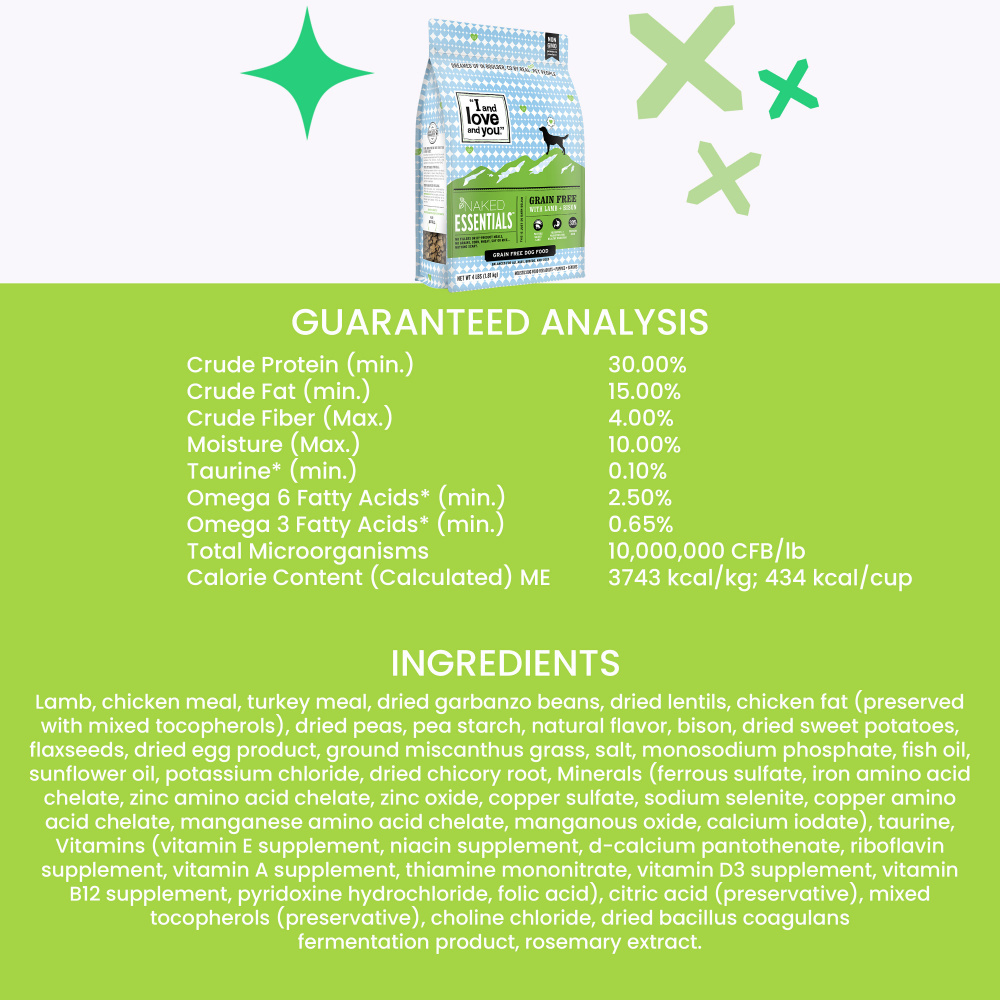 
                  
                    I and Love and You Naked Essentials Grain Free Lamb & Bison Dry Dog Food
                  
                
