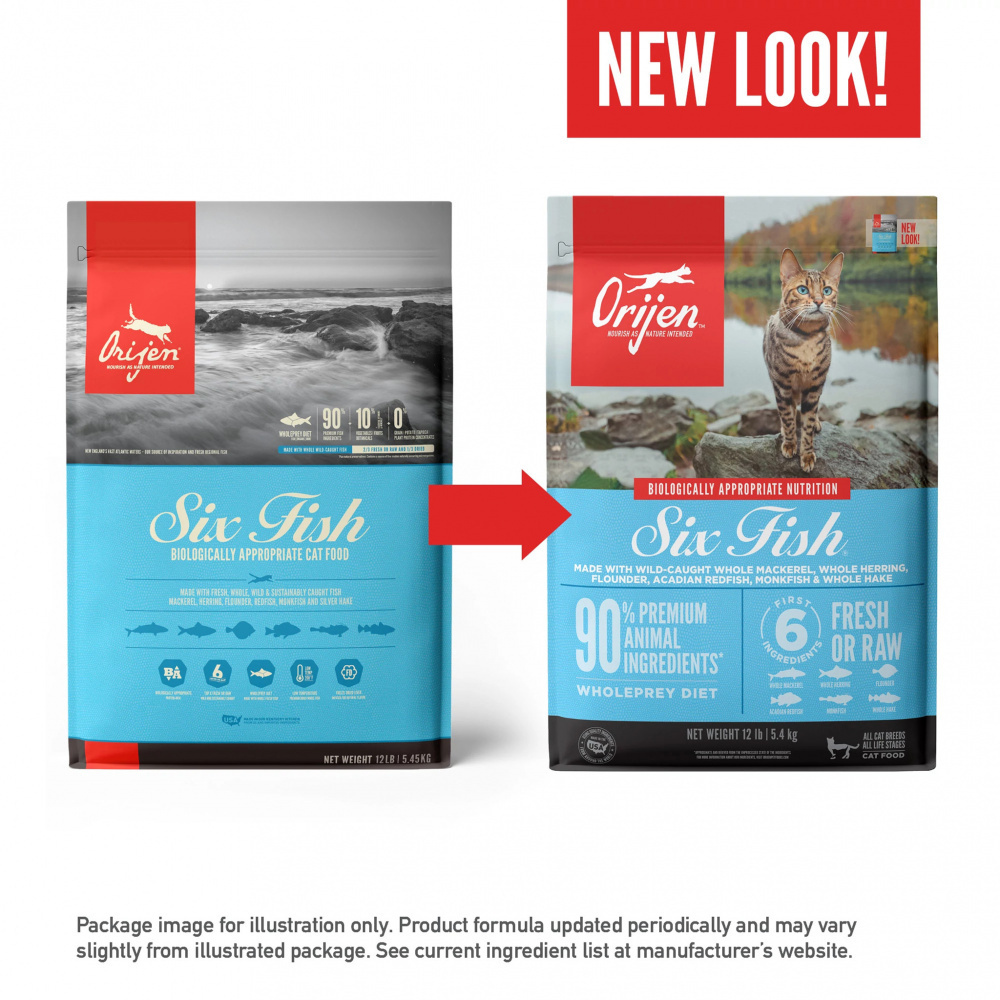 
                  
                    ORIJEN Grain Free Six Fish Dry Cat Food
                  
                