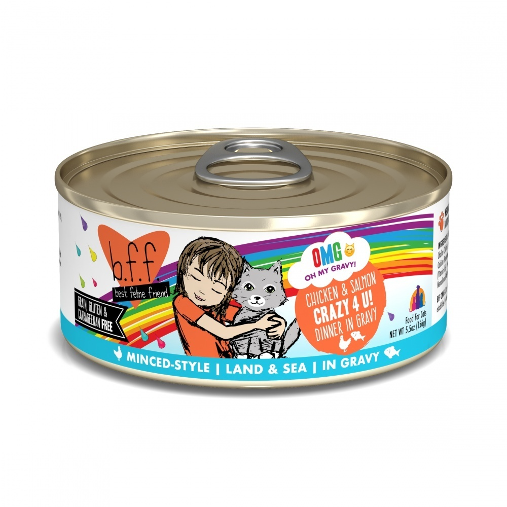 
                  
                    Weruva BFF Oh My Gravy Crazy 4 U Grain Free Chicken & Salmon in Gravy Canned Cat Food
                  
                