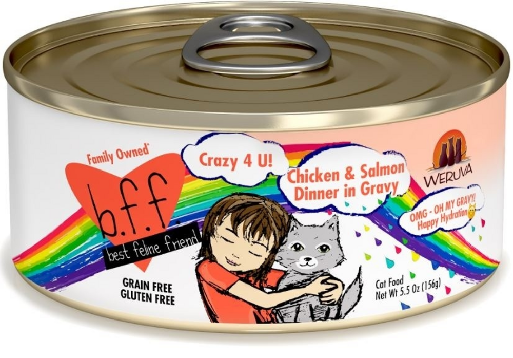 
                  
                    Weruva BFF Oh My Gravy Crazy 4 U Grain Free Chicken & Salmon in Gravy Canned Cat Food
                  
                