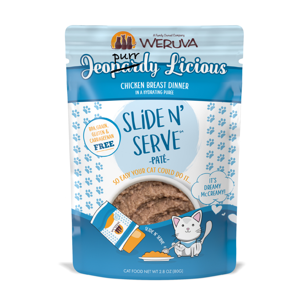 
                  
                    Weruva Slide N' Serve Grain Free Jeopurrdy Licious Chicken Dinner Wet Cat Food Pouch
                  
                