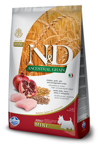 Farmina N&D Natural & Delicious Low Grain Mini Adult Chicken & Pomegranate Dry Dog Food