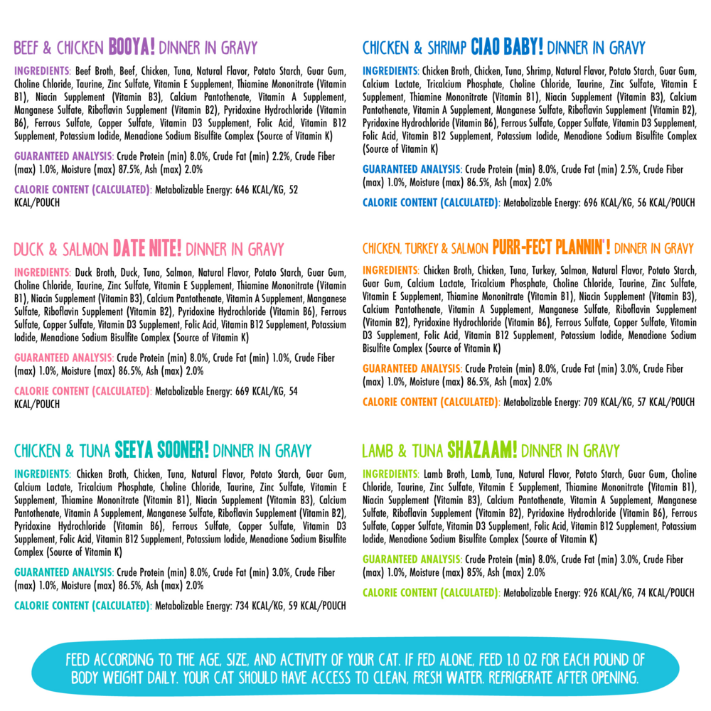 
                  
                    Weruva Grain Free BFF OMG Potluck O' Pouches Variety Pack Cat Food Pouches
                  
                