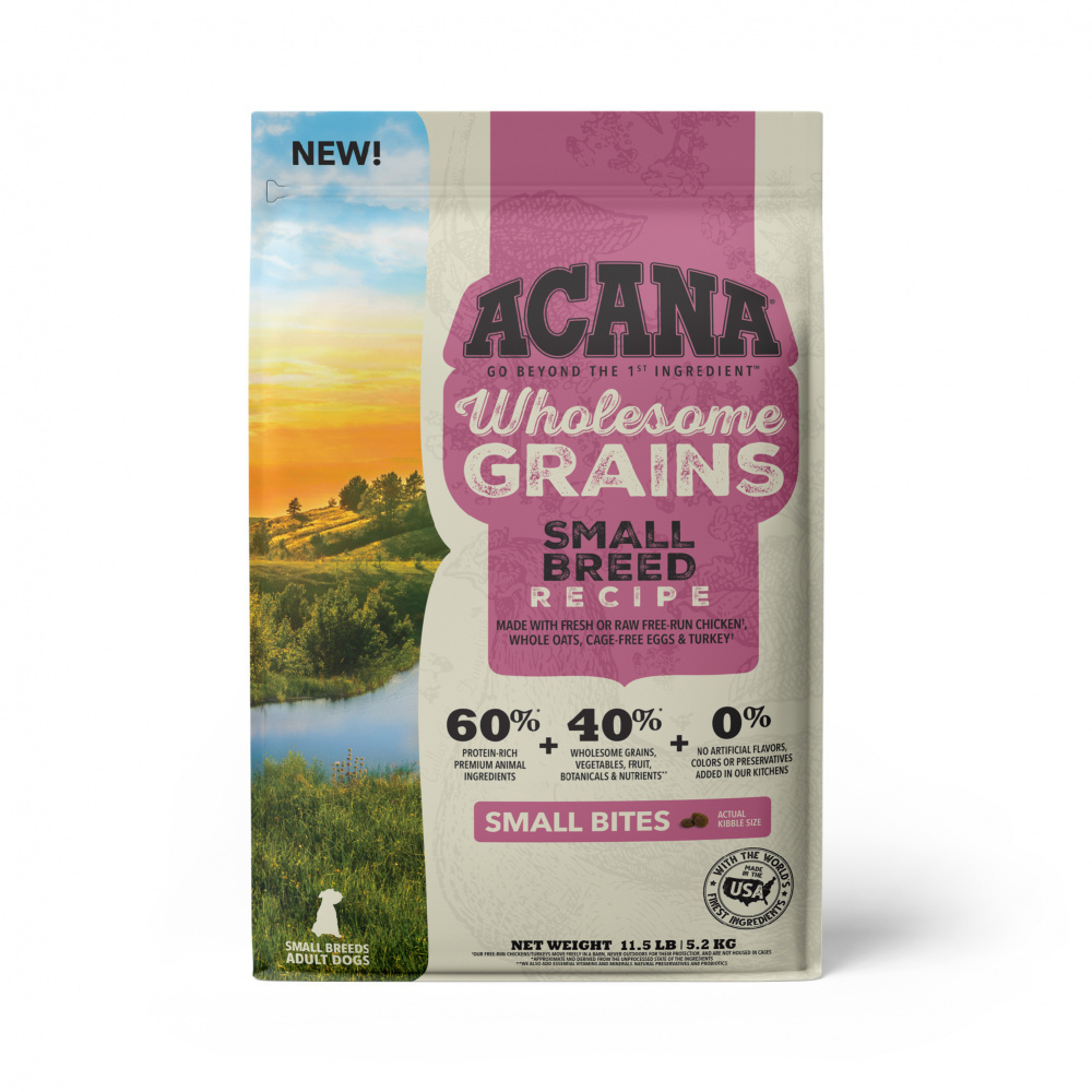 
                  
                    ACANA Wholesome Grains Small Breed Recipe, Real Chicken, Eggs & Turkey Dry Dog Food
                  
                