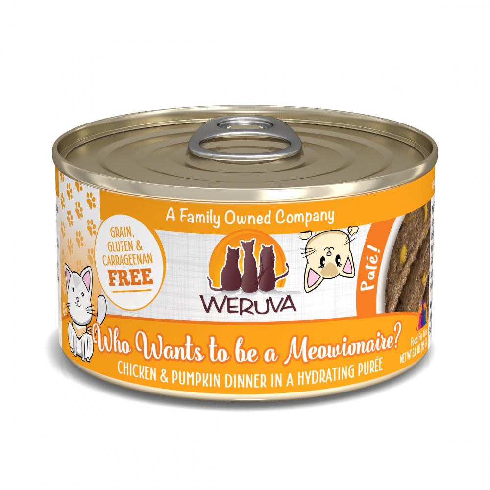 Weruva Classic Cat Pate Who wants to be a Meowionaire with Chicken & Pumpkin Canned Cat Food