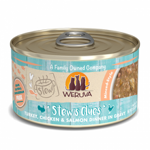 Load image into Gallery viewer, Weruva Classic Cat Stews! Stew&#39;s Clues with Turkey Chicken &amp; Salmon in Gravy Canned Cat Food