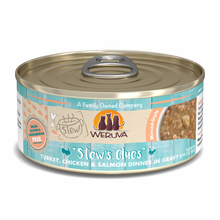 Load image into Gallery viewer, Weruva Classic Cat Stews! Stew&#39;s Clues with Turkey Chicken &amp; Salmon in Gravy Canned Cat Food