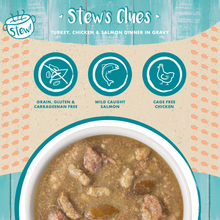 Load image into Gallery viewer, Weruva Classic Cat Stews! Stew&#39;s Clues with Turkey Chicken &amp; Salmon in Gravy Canned Cat Food