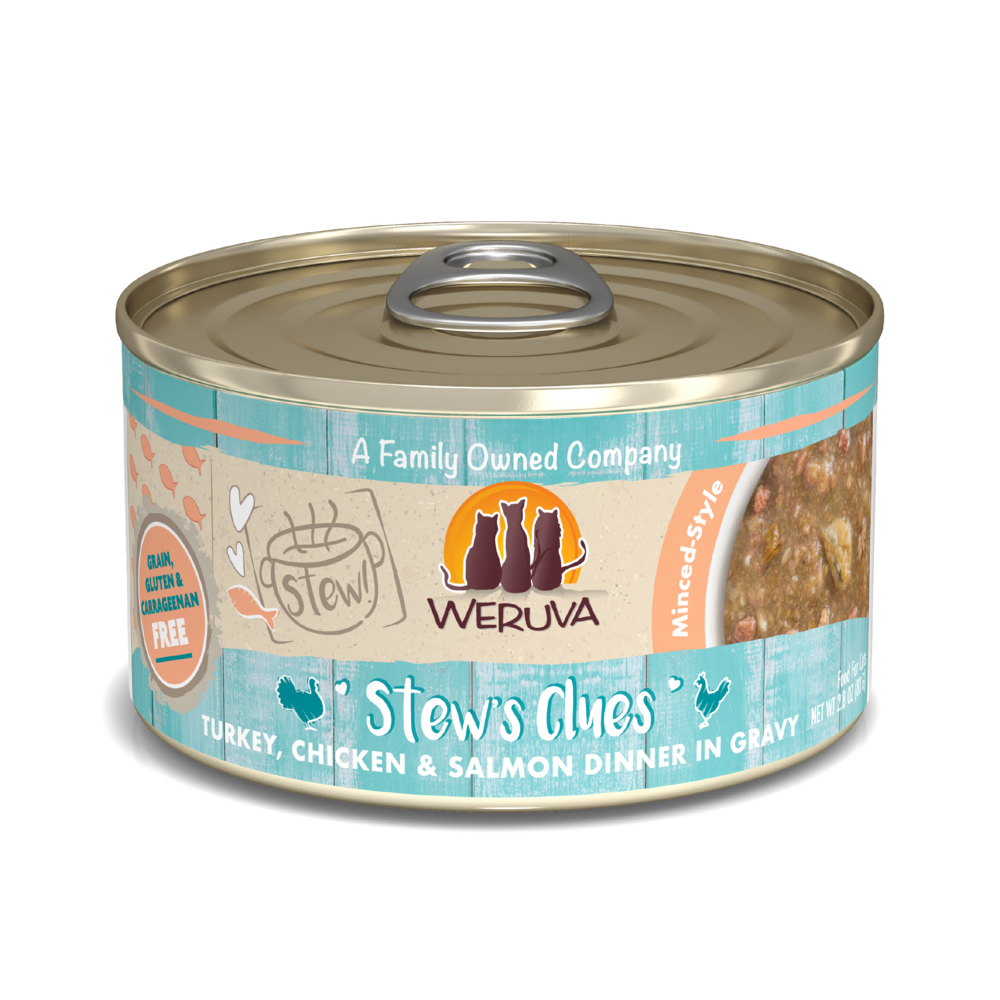 
                  
                    Weruva Classic Cat Stews! Stew's Clues with Turkey Chicken & Salmon in Gravy Canned Cat Food
                  
                