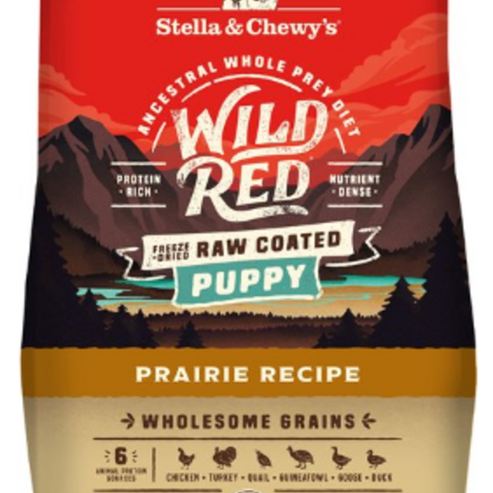 Stella & Chewy's Wild Red Dry Dog Food Raw Coated High Protein Wholesome Grains Puppy Prairie Recipe