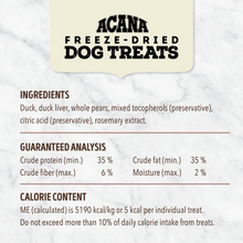 Load image into Gallery viewer, ACANA Singles Grain Free Limited Ingredient Diet Duck &amp; Pear Formula Dog Treats