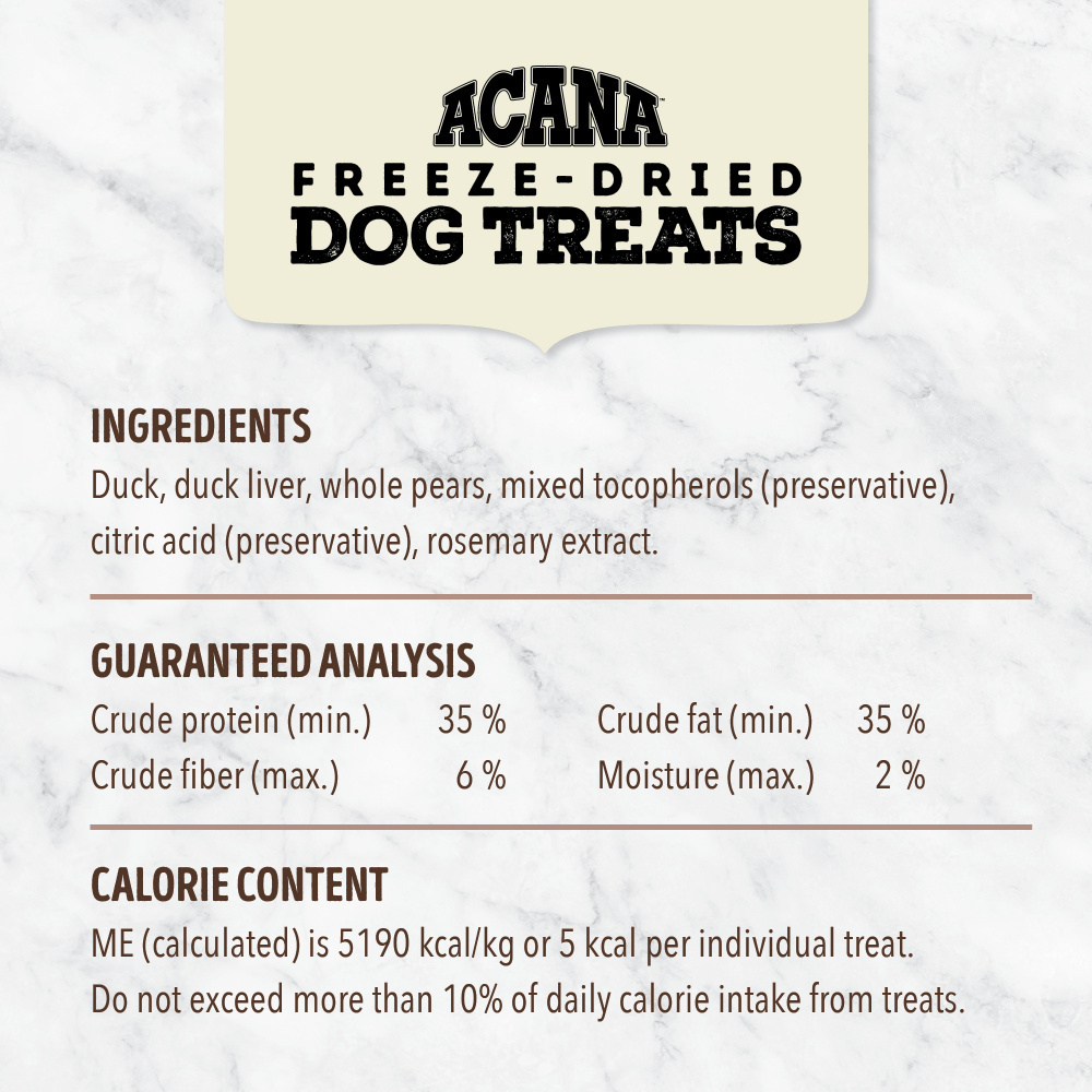 
                  
                    ACANA Singles Grain Free Limited Ingredient Diet Duck & Pear Formula Dog Treats
                  
                