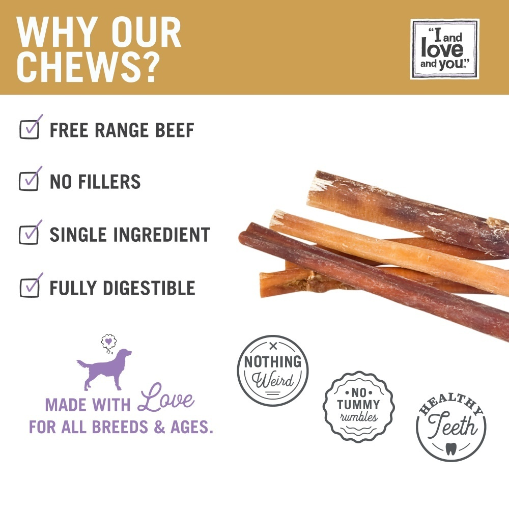 
                  
                    I and Love and You Free Grain Free Ranger Bully Stix Dog Treats
                  
                